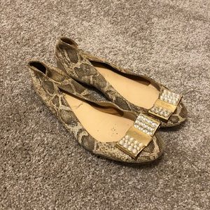 Kate Spade snakeskin flats